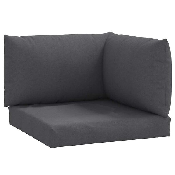 vidaXL Coussins de palette lot de 3 anthracite mélangé tissu