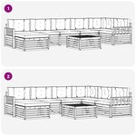 vidaXL Ensemble de canapés d'extérieur 8 pc Blanc et Beige