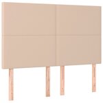 vidaXL Sommier à lattes de lit avec matelas LED Cappuccino 140x190 cm
