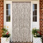 vidaXL Moustiquaire Taupe et blanc 56x185 cm Chenille