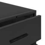 vidaXL Commode noir 70x41x70 cm bois d'ingénierie