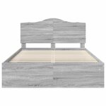 vidaXL Cadre de lit Gris Sonoma 160 x 200 cm Pin massif