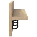 vidaXL Porte-manteau mural avec étagère Chêne sonoma 60 x 10.5 x 18 cm