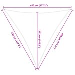 vidaXL Voile d'ombre Jaune et blanc 4 5 x 4 5 x 4 5 m