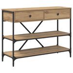 vidaXL Table console avec tiroir chêne artisanal Bois d'ingénierie