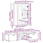 vidaXL Ensemble meuble TV FLORIN Bois ancien Bois d'ingénierie