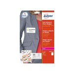 Boîte de 240 badges adhésifs Effet Tissu 40 x 75 mm. Impression laser AVERY