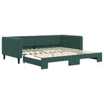 vidaXL Lit de jour avec lit gigogne vert foncé 100x200 cm velours
