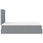 vidaXL Cadre de lit ottoman avec matelas gris clair 120x190 cm tissu