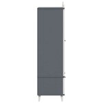 vidaXL Armoire Tableau Noir avec porte Gris et blanc Bois d'ingénierie