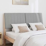vidaXL Tête de lit capitonnée Gris clair 140 cm Pin massif