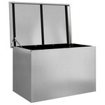 vidaXL Boîte de Rangement Extérieure Argent 80 x 50 5 x 50 cm Acier