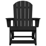 vidaXL Chaise berçante Adirondack noire 73 5x92x90 cm HDPE