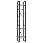 vidaXL Bibliothèque à 5 niveaux Gris béton 40x30x175cm Bois ingénierie