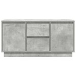 vidaXL Meuble TV avec lumières LED gris béton 100x41x50 cm