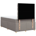 vidaXL Sommier à lattes de lit avec matelas taupe 120x190 cm tissu