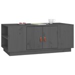 vidaXL Table basse Gris 100x50x41 cm Bois massif de pin