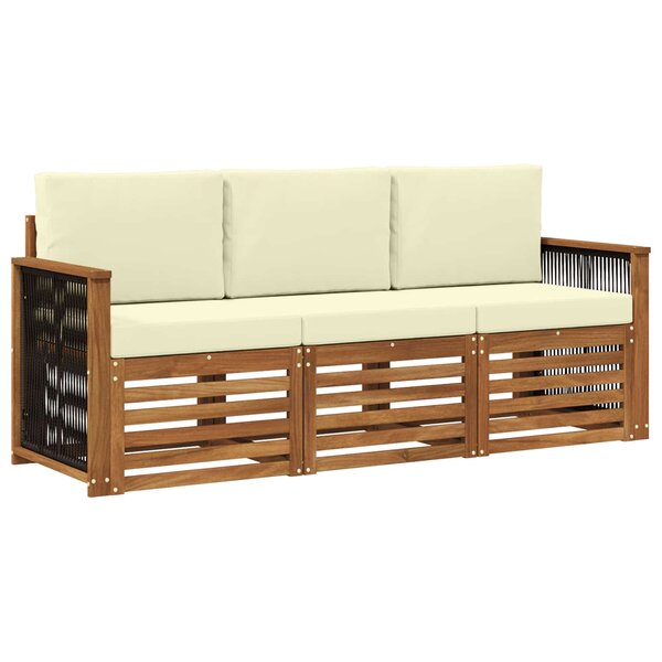 vidaXL Ensembles de canapés 3 pc Bois d'Acacia Massif