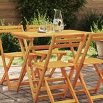 vidaXL Table de jardin pliante Rectangulaire 100x55x75 cm Bois massif Acacia