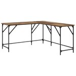 vidaXL Bureau Bois Ancien Bois d'ingénierie 149 x 149 x 75 cm