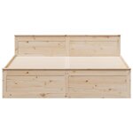 vidaXL Cadre de lit sans matelas avec tête de lit 180x200 cm bois pin