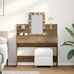 vidaXL Coiffeuse chêne artisanal 100 x 40 x 130 cm Bois d'ingénierie