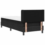 vidaXL Lit à ressorts avec tête de lit Noir 200 x 80 cm tissu