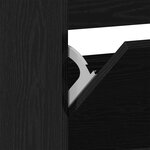 vidaXL Armoire à chaussures Chêne noir Bois d'ingénierie