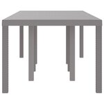 vidaXL Table de jardin Gris clair 250x100x73 cm Poly Rattan