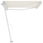 vidaXL Auvent manuel rétractable sur pied 450x350 cm Crème