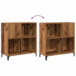 vidaXL Armoire à disques vieux bois 84 5x38x89 cm bois d'ingénierie