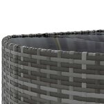 vidaXL Salon de jardin 9 Pièces avec coussins gris résine tressée