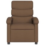 vidaXL Fauteuil inclinable électrique Marron Tissu