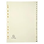 Intercalaires Imprimés Carte Peau 155g 20 Positions De A À Z - A4 - Ivoire - X 10 - Exacompta