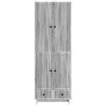 vidaXL Ensemble de Meubles 2 Pièces Sonoma gris 66 x 34 5 x 95 cm