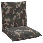 vidaXL Fauteuil de sol ajustable Armée Tissu