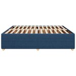 vidaXL Cadre de lit sans matelas bleu 200x200 cm tissu