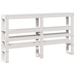 vidaXL Tête de lit avec étagères blanc 150 cm bois massif de pin