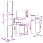 vidaXL Ensemble de meubles salle de bain 4 Pièces bois d'ingénierie