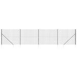 vidaXL Clôture en treillis métallique et ancrage anthracite 1 4x10 m