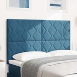 vidaXL Tête de lit avec tête de lit Bleu foncé 160 cm Velours