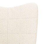 vidaXL fauteuil Crème 62 x 67 x 95 5 cm Tissu Sherpa