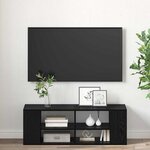 vidaXL Meuble TV mural Chêne noir 102 x 35 x 35 cm Bois d'ingénierie