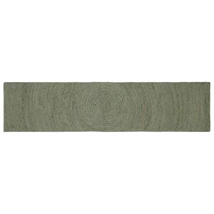 vidaXL Tapis de surface Vert olive 60 x 250 cm Jute