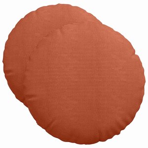 vidaXL Coussins de siège 2 Pièces Rouge orange Ø 50 cm