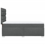 vidaXL Sommier à lattes de lit et matelas Gris foncé 90x190 cm Tissu