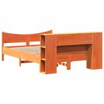 vidaXL Cadre de lit sans matelas cire marron 150x200cm bois pin massif