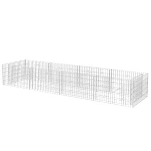 vidaXL Lit surélevé à gabion Acier 360x90x50 cm