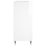 vidaXL Armoire à disques blanc brillant 84 5x38x89cm bois d'ingénierie
