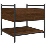 vidaXL Table basse chêne marron 50x50x50 cm bois d'ingénierie